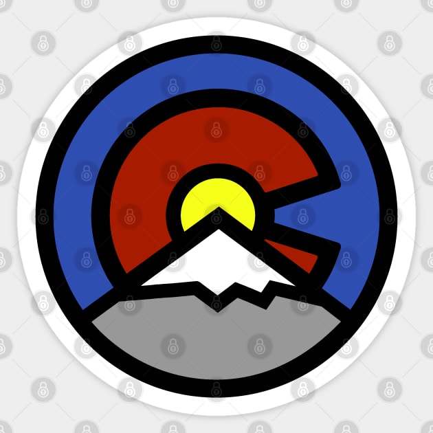 Denver Colorado - Colorado Flag Logo Design Sticker by DeadBeatElite